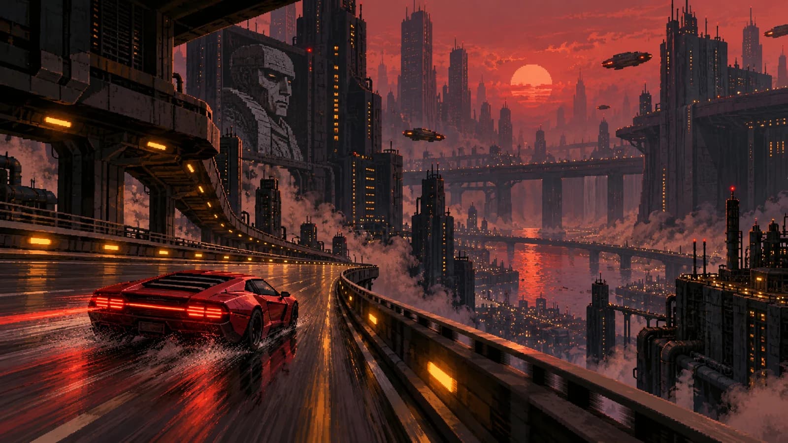 Redline Zero pixel art world